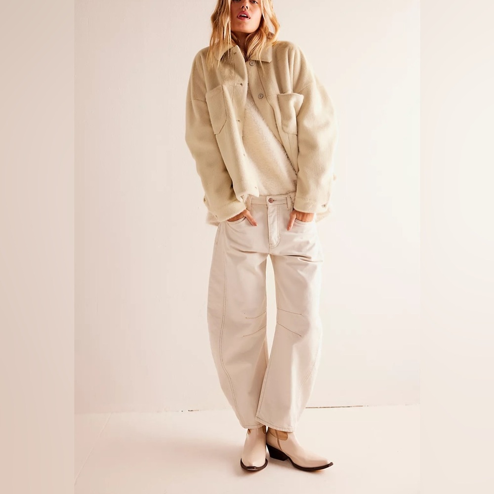 We The Free Good Luck Barrel Jeans - Milk